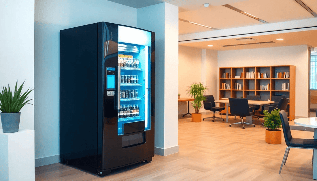 Coffee vending machine in a modern office setting