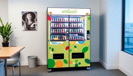 Atlantis Classic 2 Lane Tea and Coffee Vending Machine in office