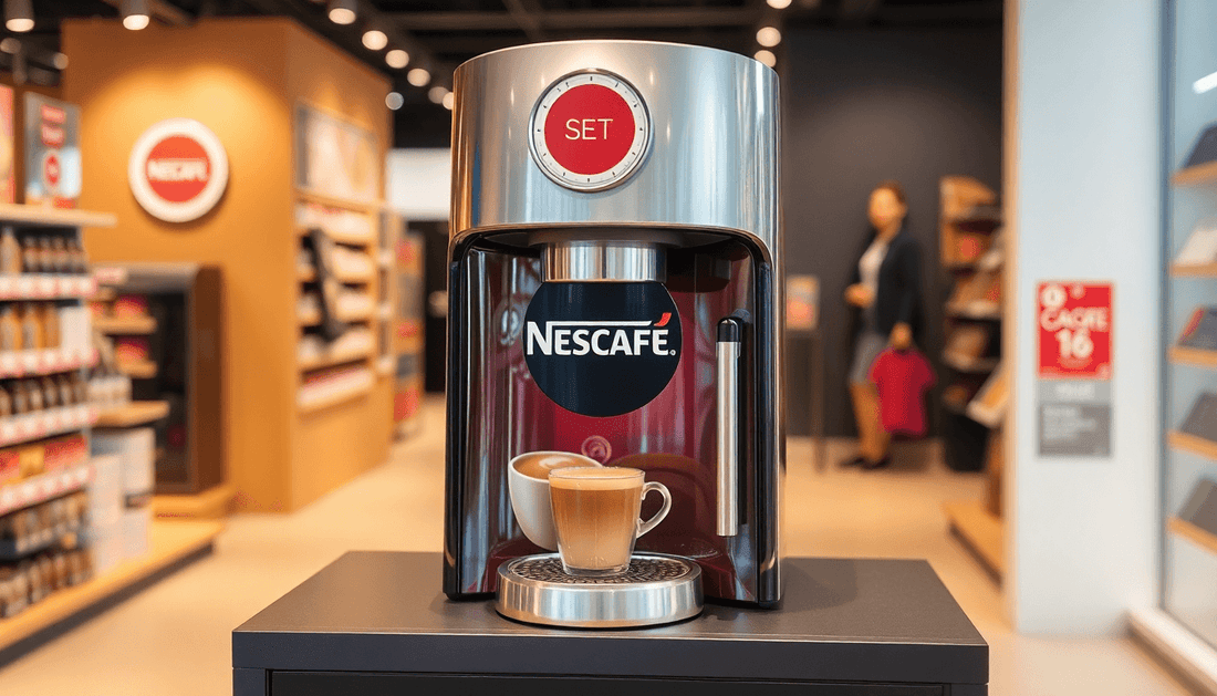 Nescafe coffee machine displayed in a modern store