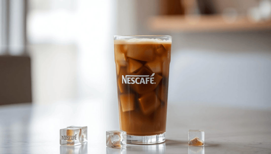 A glass of Nestle Cold Coffee with NESCAFÉ Ice cubes