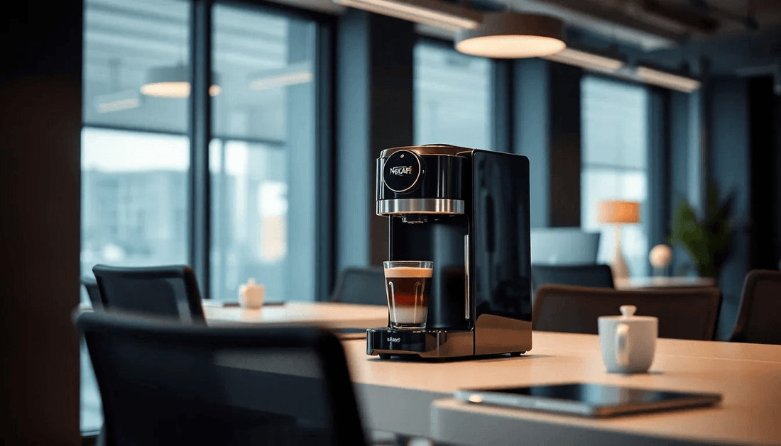 A sleek Nescafe coffee machine in a modern office