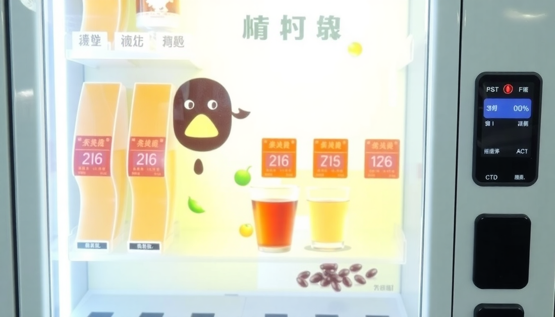 Automatic tea coffee vending machine with price tags