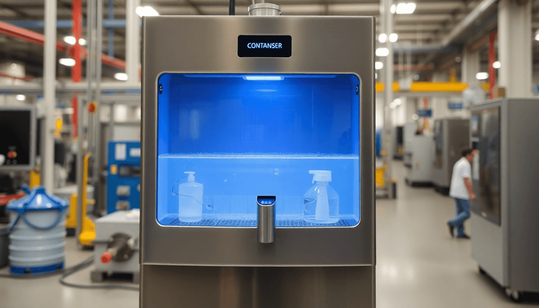 Industrial water dispenser in a manufacturing facility