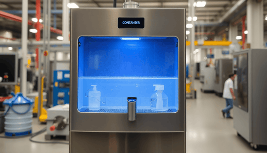 Industrial water dispenser in a manufacturing facility