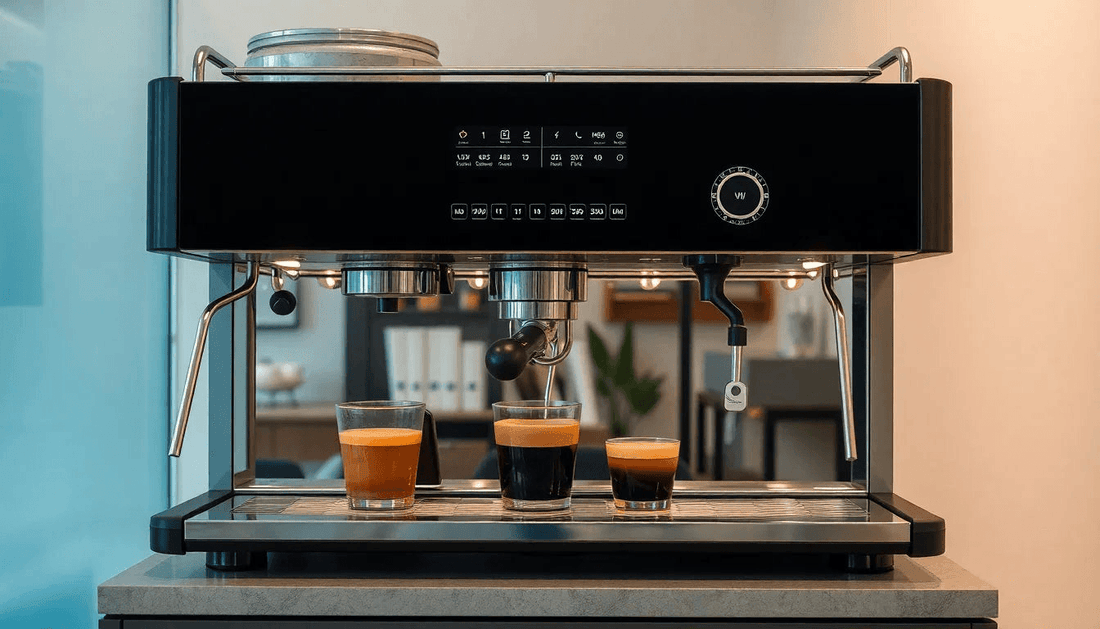 A modern coffee machine in a West Delhi office