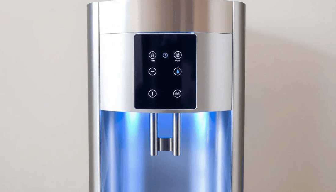 A modern drinking water dispenser with hot and cold options