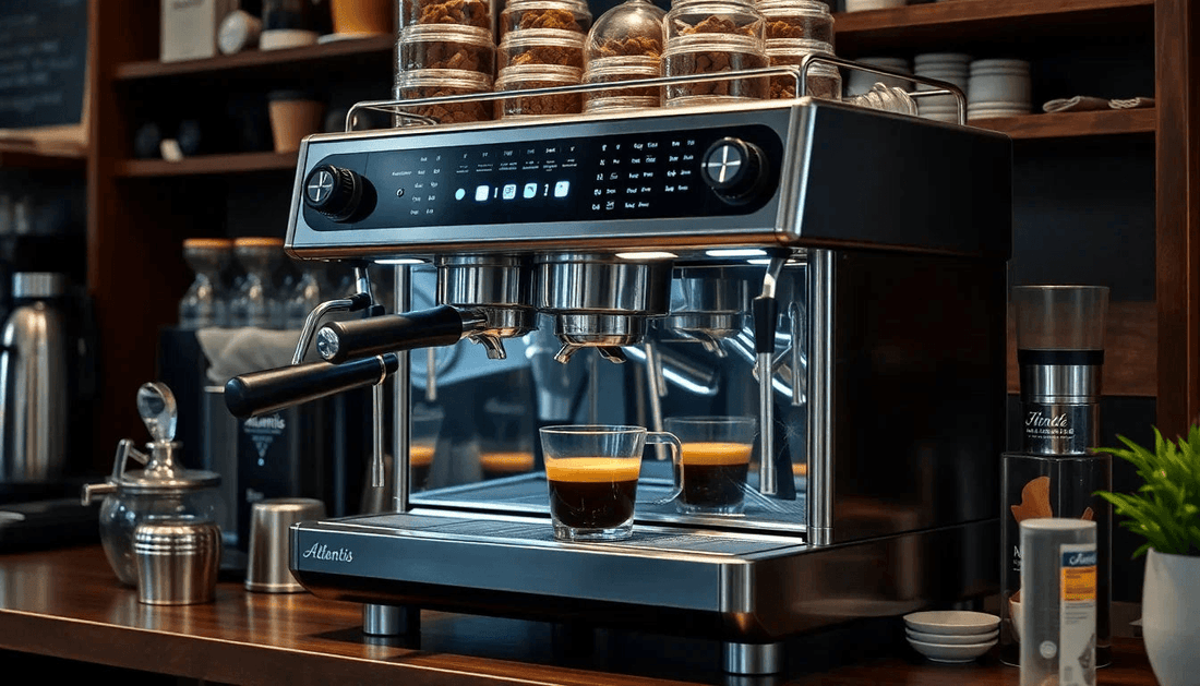 Atlantis coffee machine brewing fresh coffee in Sikkim cafe