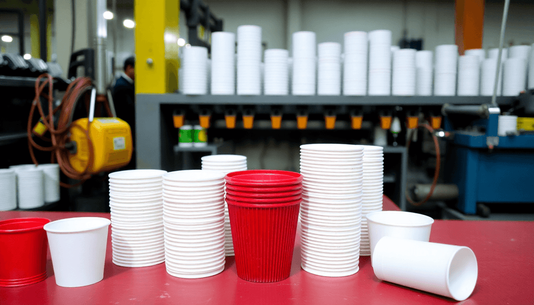 A factory producing biodegradable paper cups in Noida