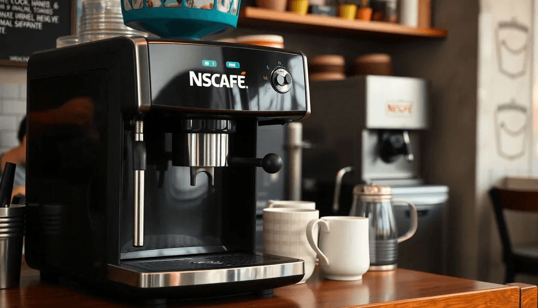 A Nescafe coffee machine in a Himachal Pradesh café