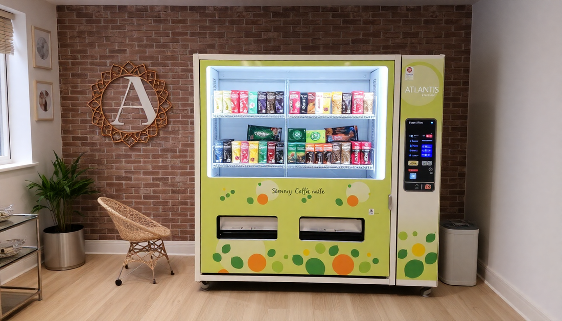 ATLANTIS Classic 4 Lane Tea Coffee Vending Machine in office