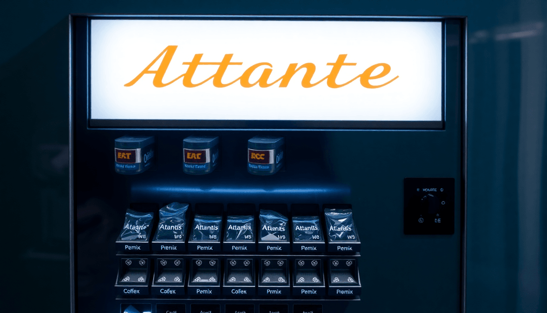 Vending machine dispensing Atlantis coffee premix