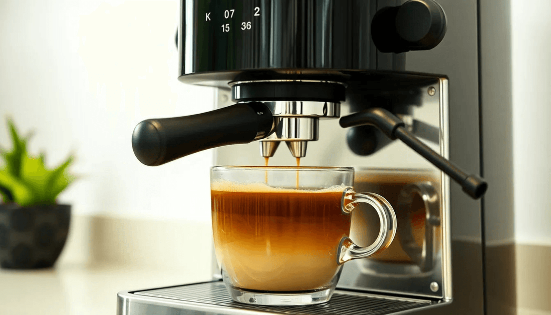 A modern coffee machine brewing fresh coffee in Ghaziabad
