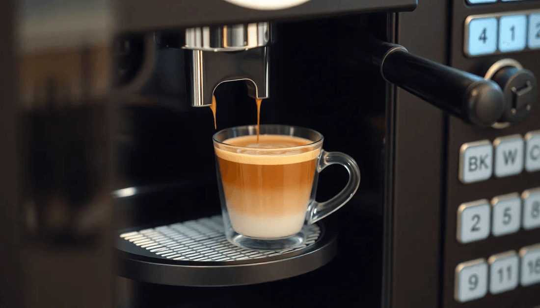 A cup of coffee premix with coffee vending machine
