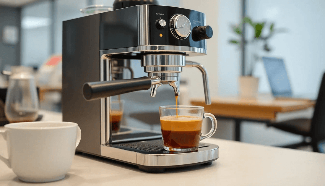 Atlantis coffee machine brewing coffee in Tamil Nadu office