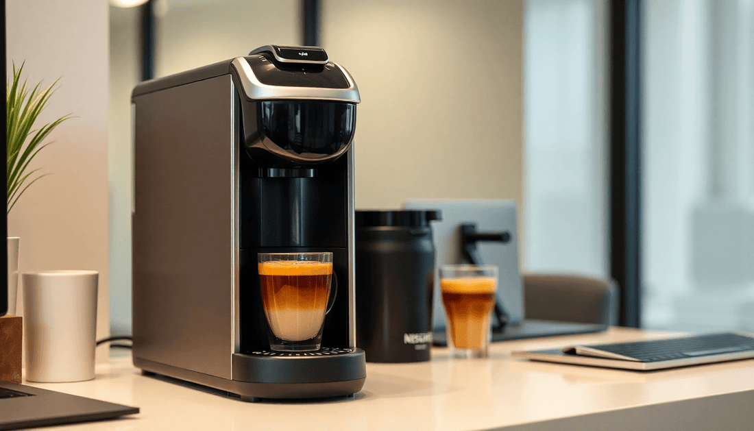 Nescafe Spectra coffee machine on office counter