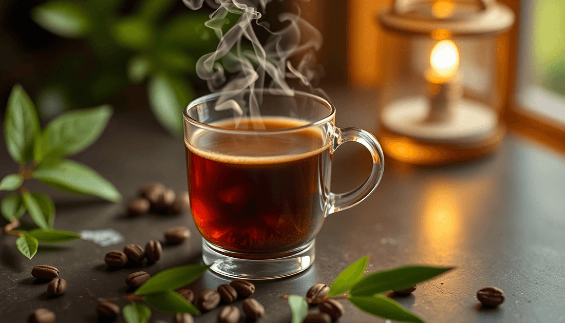 A cup of steaming ATLANTIS Nukkad 3 in 1 coffee