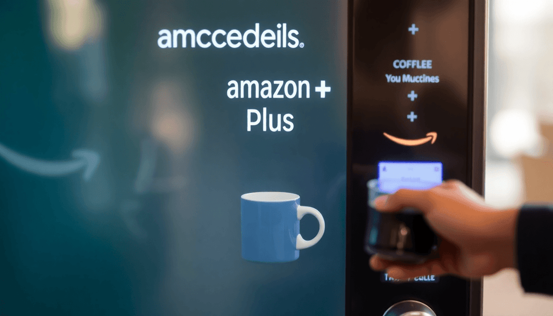 Coffee vending machine dispensing fresh Amazon Plus coffee