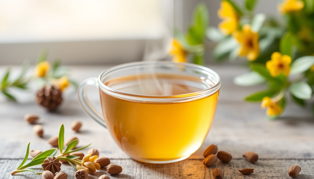 A cup of steaming cardamom flavored instant tea