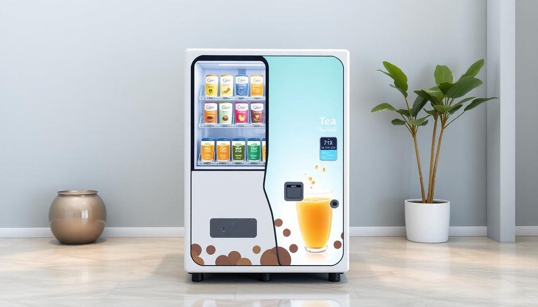 Modern coin operated tea and coffee vending machine