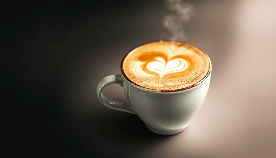 A creamy cappuccino coffee cup with frothy milk art