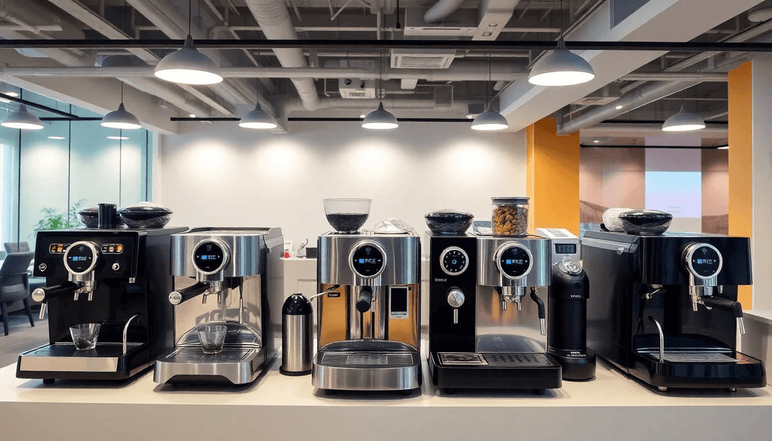 Coffee machines displayed in a modern Noida office sector