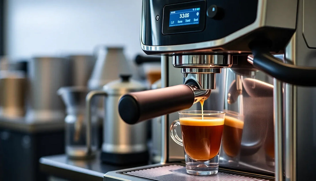 Coffee machine brewing fresh espresso shot for vending machine rental Noida Delhi Ghaziabad services