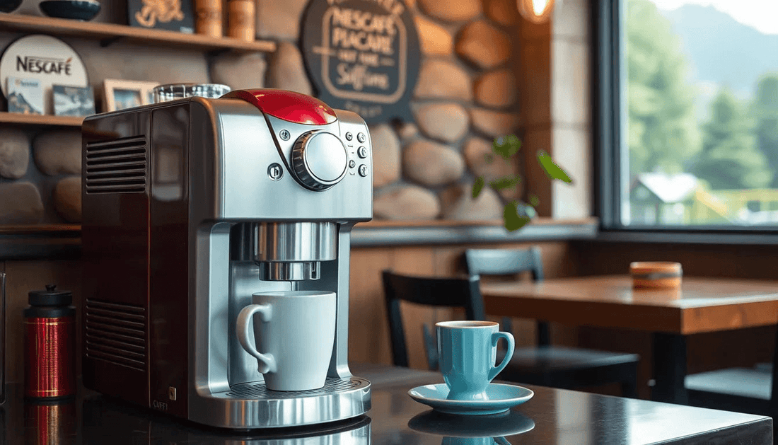 Nescafe coffee machine in a cozy Sikkim cafe