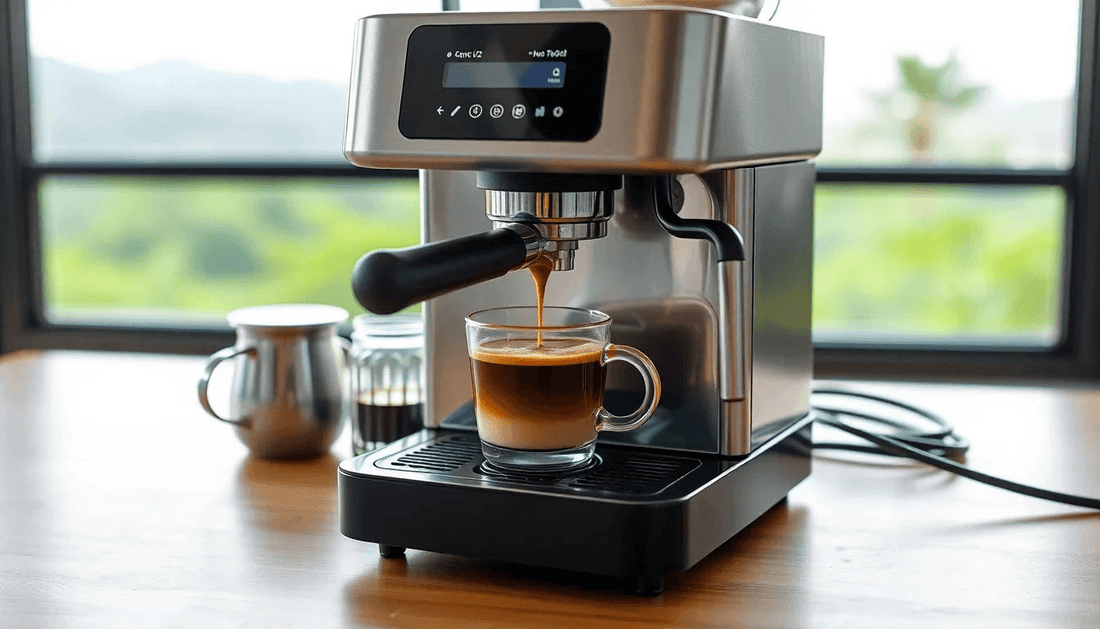Modern coffee machine brewing fresh coffee in Nagaland