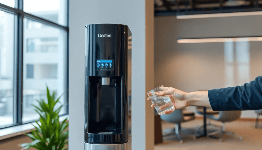 A modern touchless drinking water dispenser in office