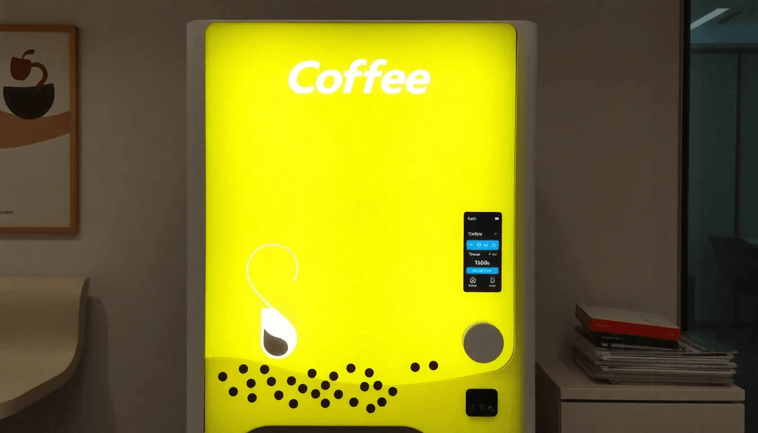 Modern coffee vending machine in an Aligarh office