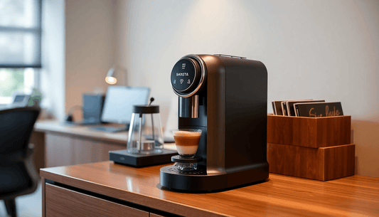 Tata Barista coffee machine on a sleek office counter