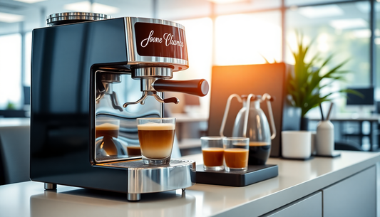 Modern Atlantis coffee machine rental Greater Noida brewing fresh coffee in a bright office setting