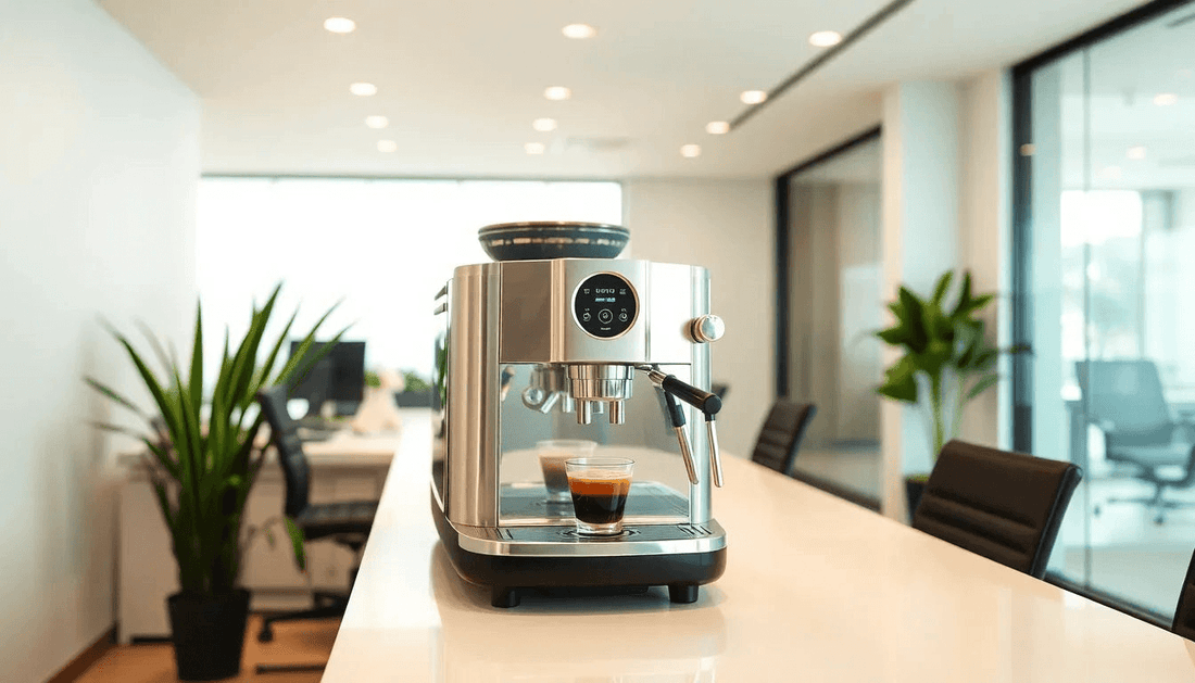 A sleek Atlantis coffee machine in a modern Maharashtra office