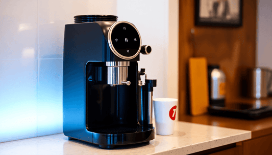 A sleek TATA My Bistro coffee machine on a counter