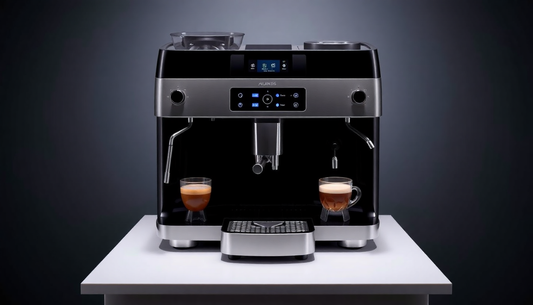 A sleek Atlantis 4 lane coffee machine in India