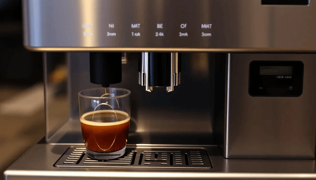 A coffee vending machine dispensing fresh coffee