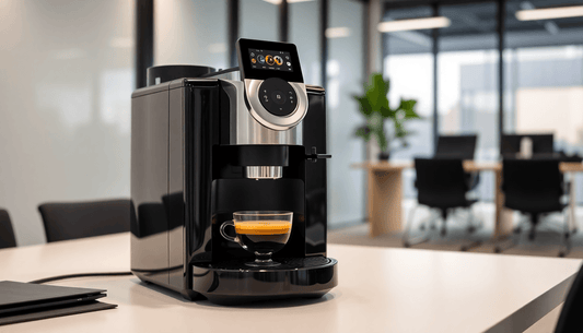 TATA MYBISTRO coffee machine in a modern office