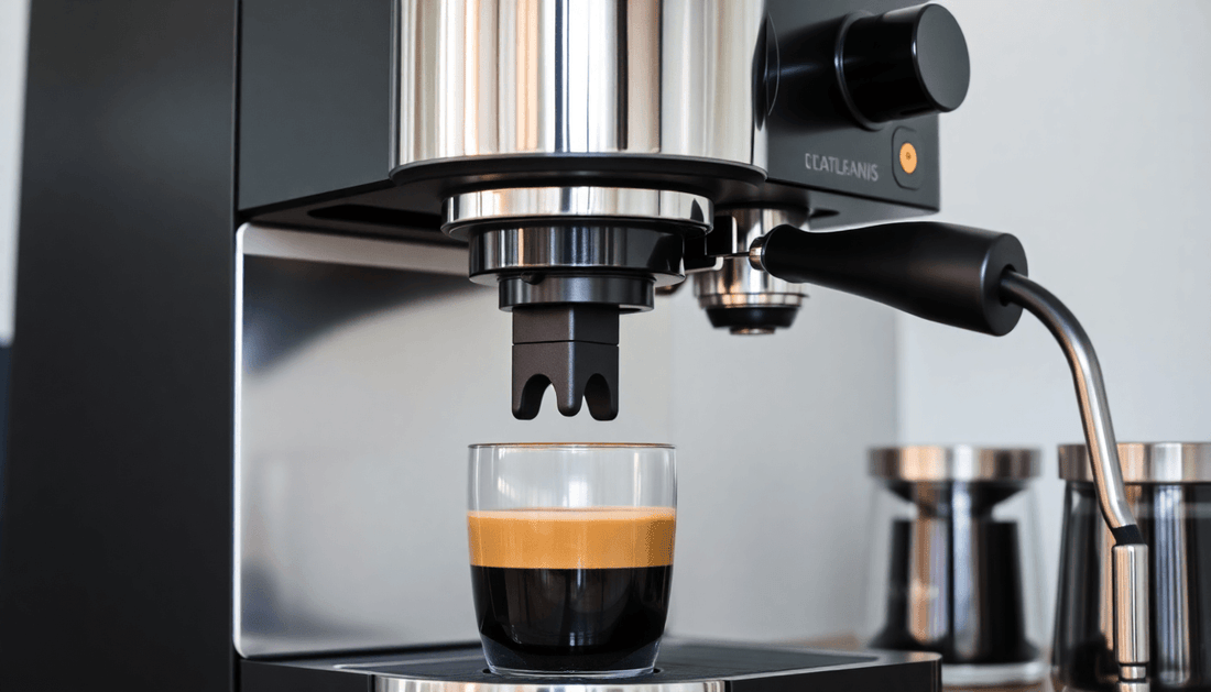 A sleek Atlantis Coffee machine brewing fresh coffee