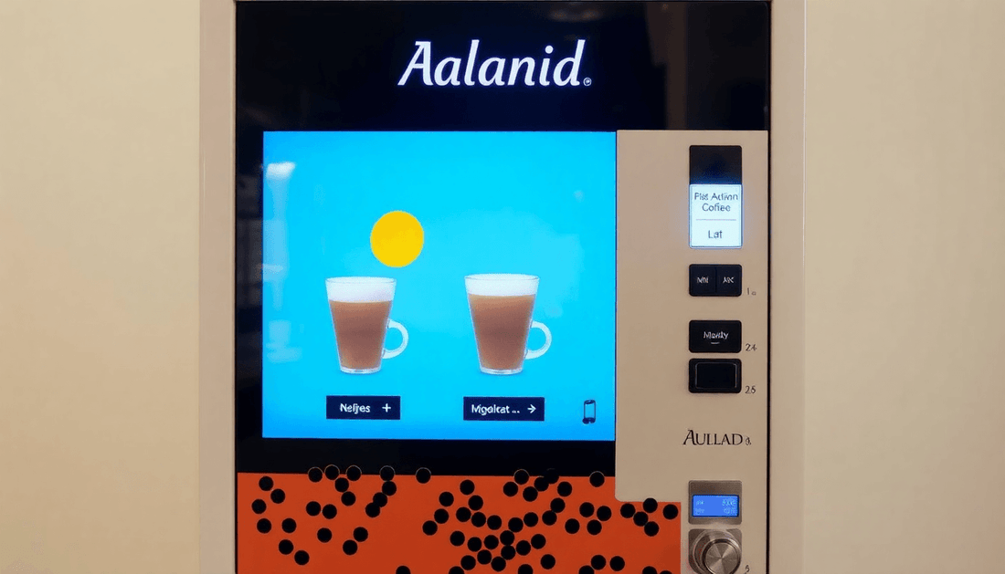 Coffee vending machine dispensing fresh Atlantis Nukkad coffee