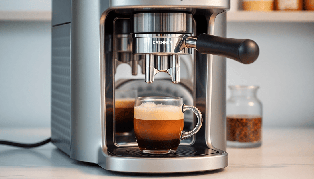A modern coffee machine brewing fresh coffee