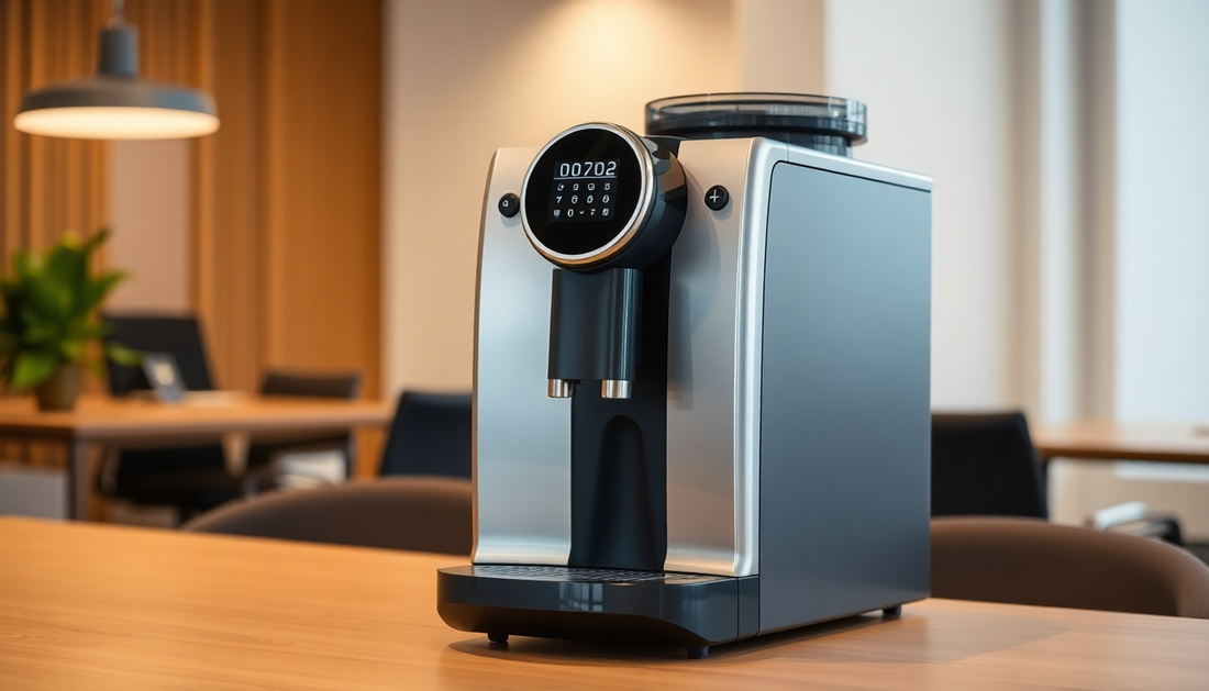 A modern coffee machine in an office setting