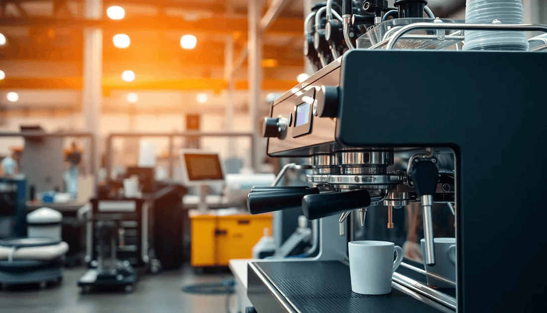 Coffee machine setup in a busy manufacturing unit