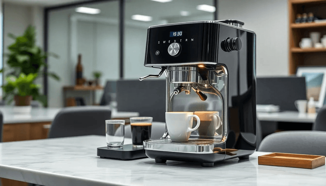 Modern Atlantis coffee machine brewing coffee in west bengal office