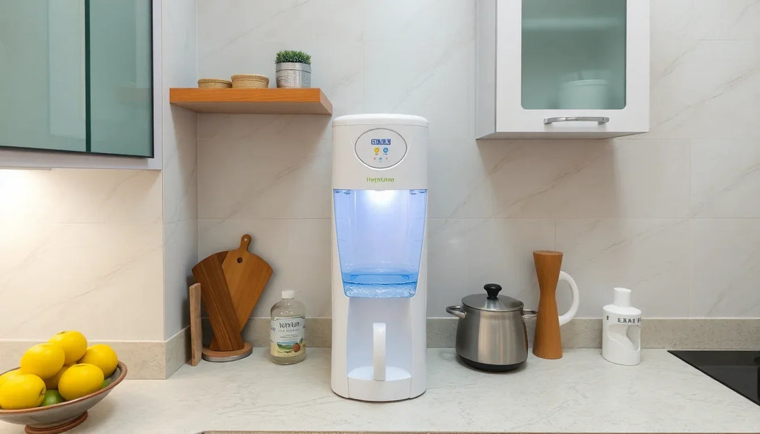 Modern water dispenser in a Muzaffarnagar home kitchen