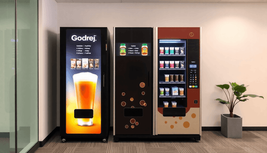 Modern Godrej coffee and tea vending machine in office