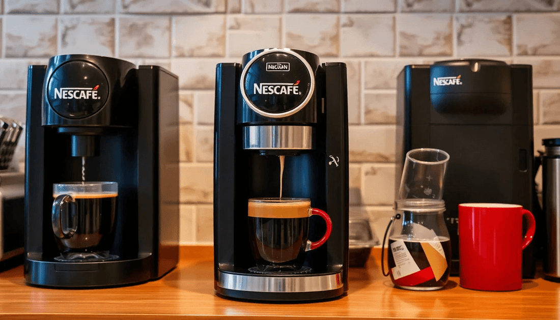 Nescafe coffee machine brewing coffee in Kolkata cafe