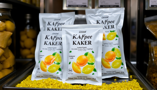 Packets of Lemon Kafe K Nimbu Paani Masala on display