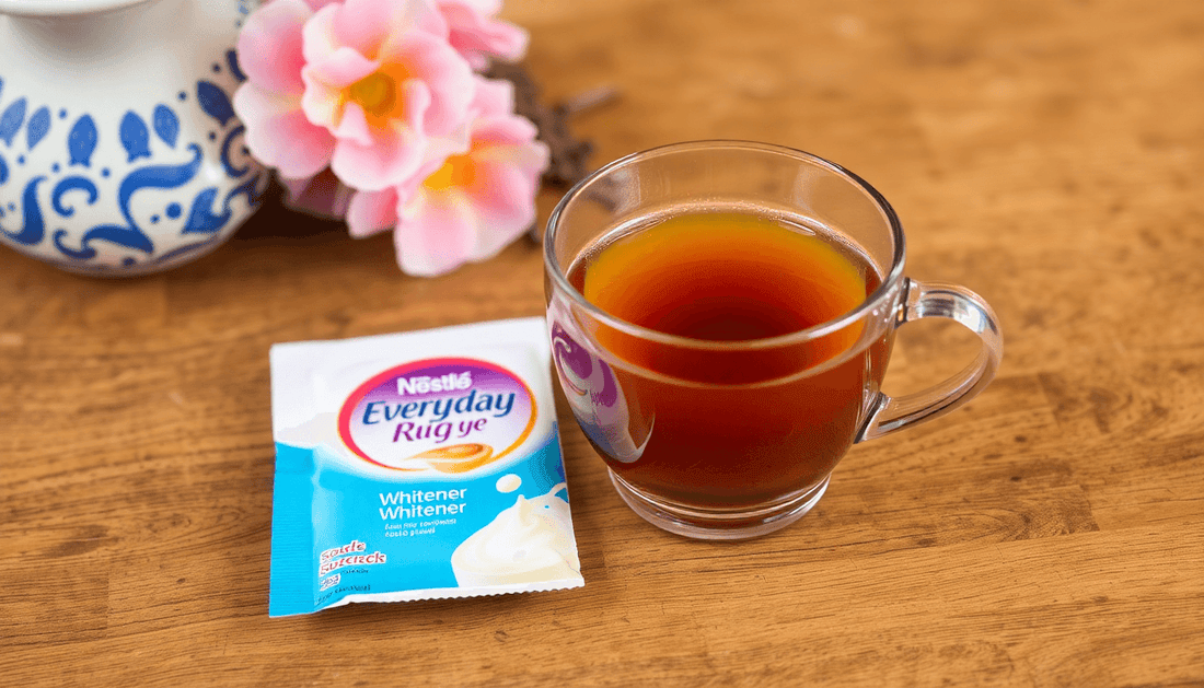 A cup of tea with Nestle Everyday Dairy Whitener packet