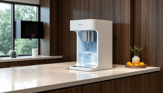Atlantis water dispenser machine in a modern kitchen