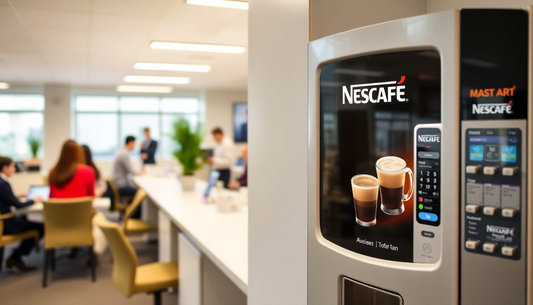 Modern Nescafe coffee machine with display showing coffee options and Nescafe coffee machine price online